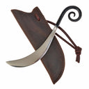 druide kniv, karbonstål med skinnslire