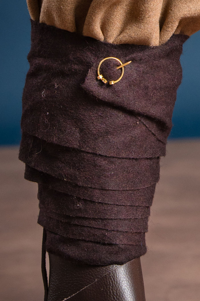 Fibula do owijaczy na nogi, mosiądz, para