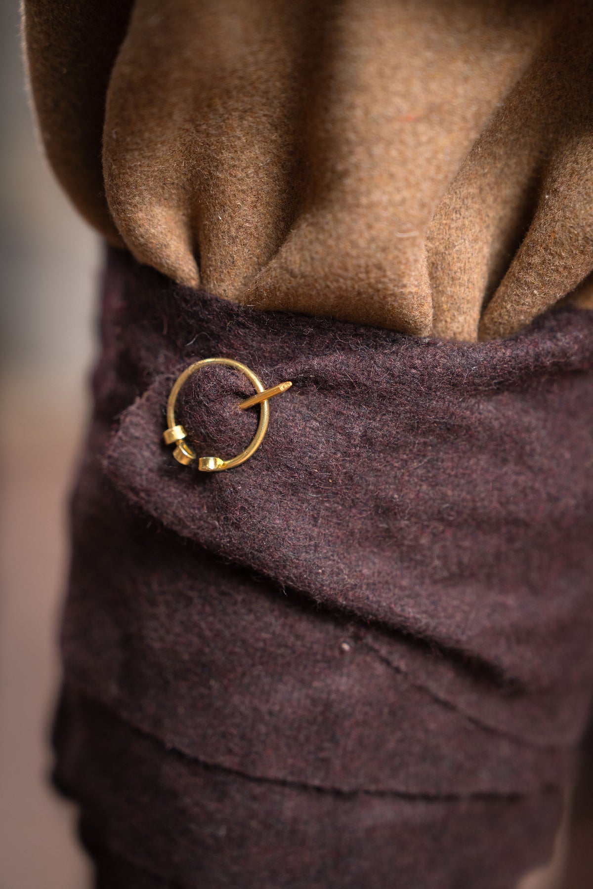 Fibula do owijaczy na nogi, mosiądz, para