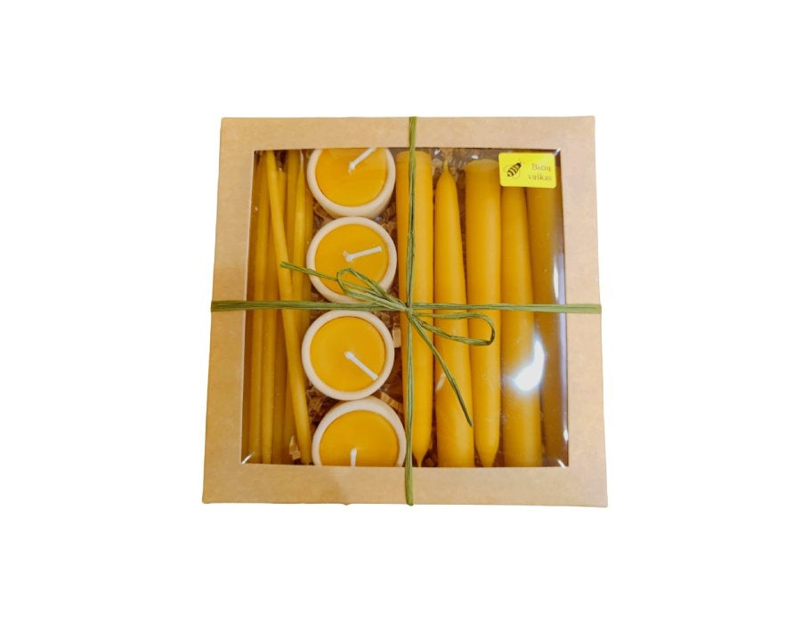 Beeswax candle gift set