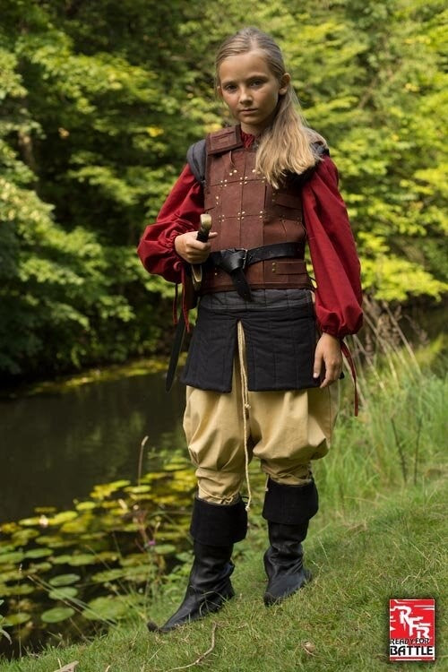 RFB Fighter, skórzany pancerz, brązowy