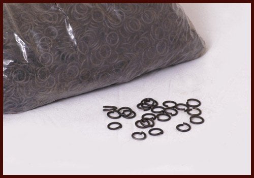 3 kg gebronsde Kettenringe, ungeklonken, 9 mm