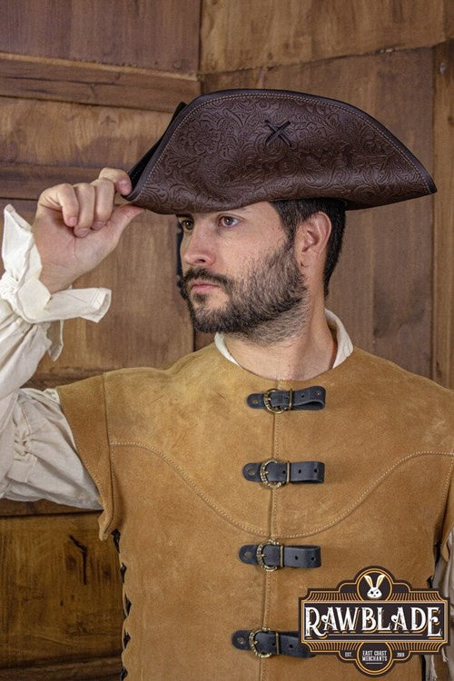 Klobouk Jack Rackham, luxusní, hnědá