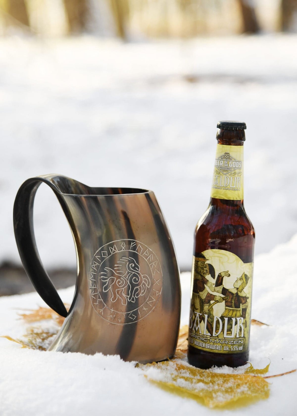 Horn dryckesmugg Sleipnir, 650 till 1000 ml