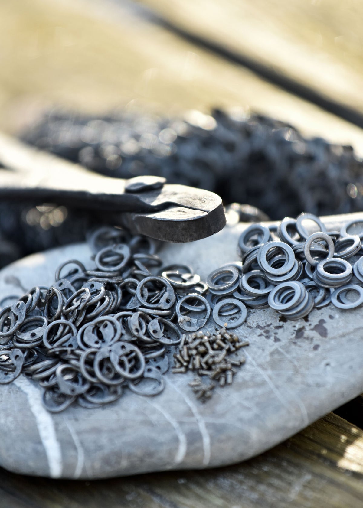 1 kg maliënringe, blandet, 6 mm