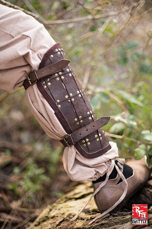 Paar scheenbeschermers Fighter, bruin