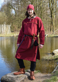 Germán Thorsberg tunika halszálkás mintás, piros