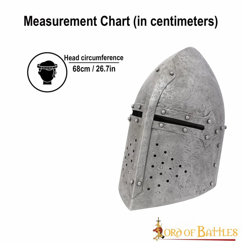 Ritterhelm mit antiker Oberfläche, 1,6 mm