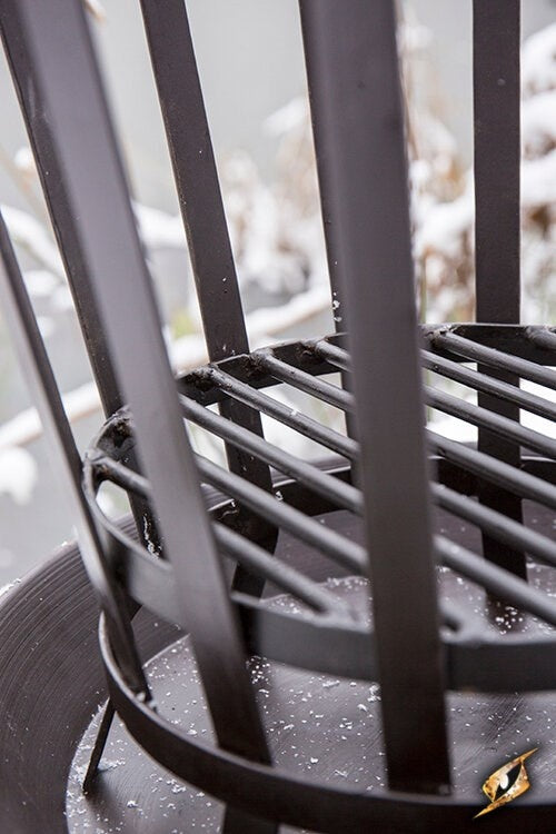 Braciere con piastra metallica