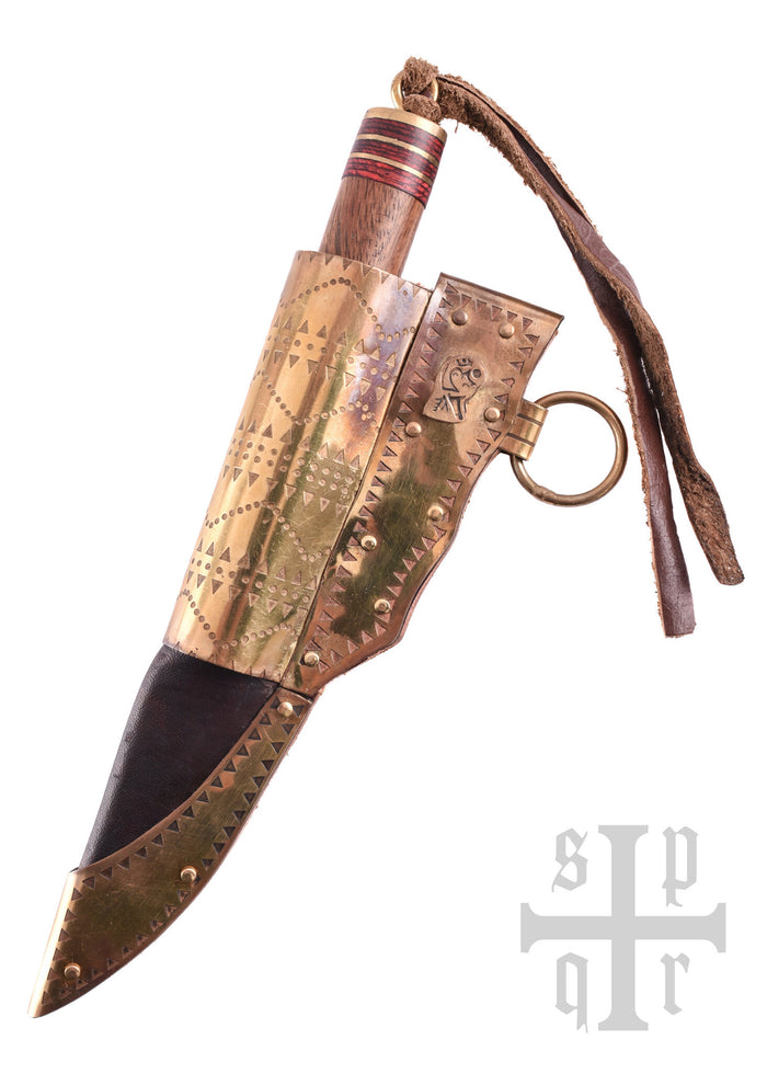 Wikingermesser Odins Rabe, Damaszenerstahl, halbscharf