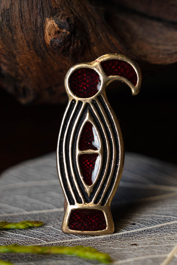 Fibule d'oiseau allaman, bronze