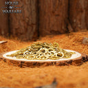 70 g mosiężnych ogniw kolczugi, płaskie ogniwa, okrągłe nity, 8 mm