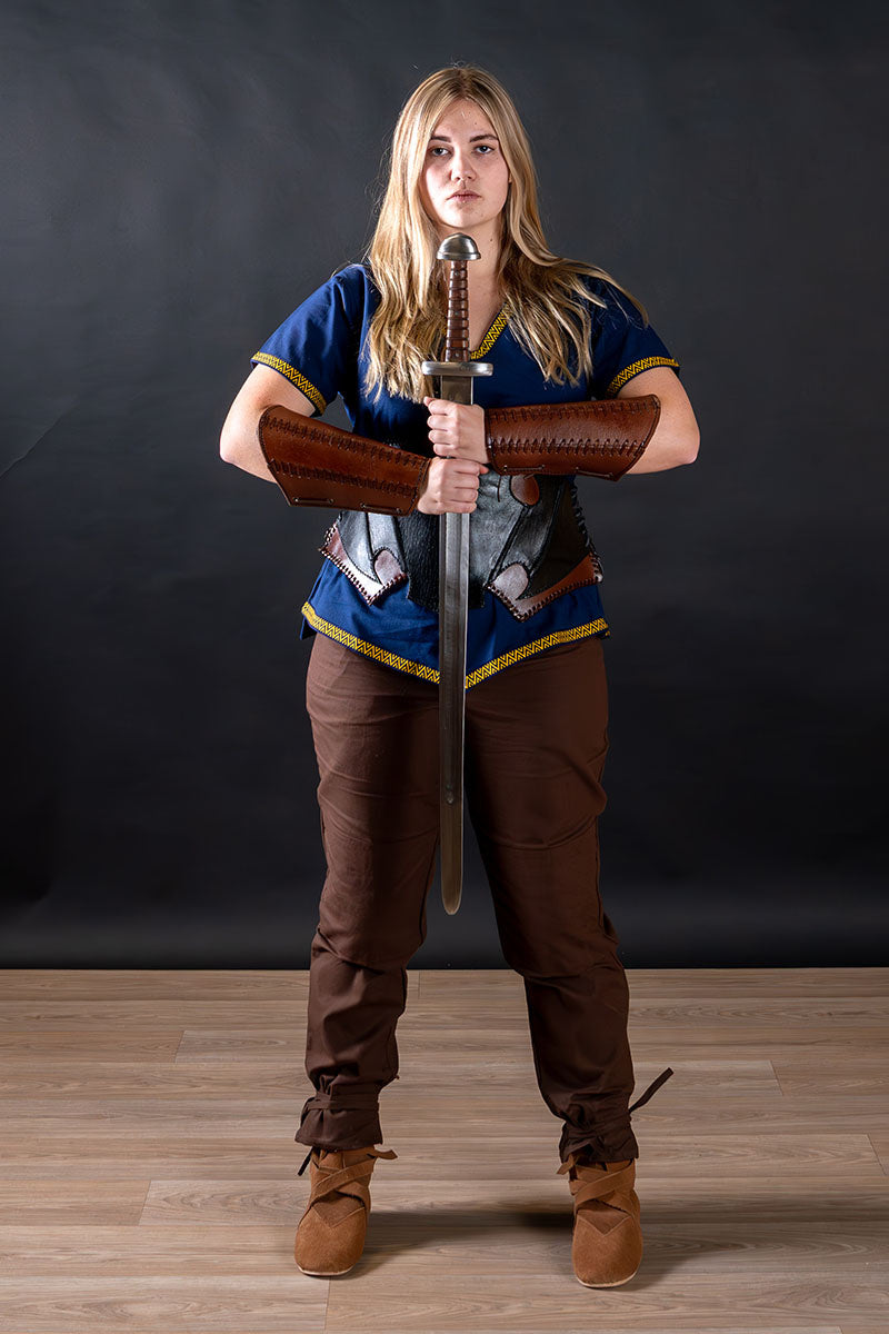 Dark Elf zwart/bruin leren korset