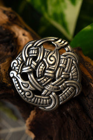 Viking fitting Midgard snake, silvered
