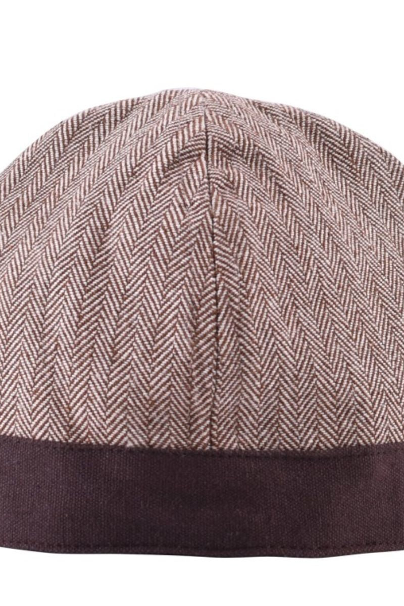 Bonnet Birka, motif chevrons, brun