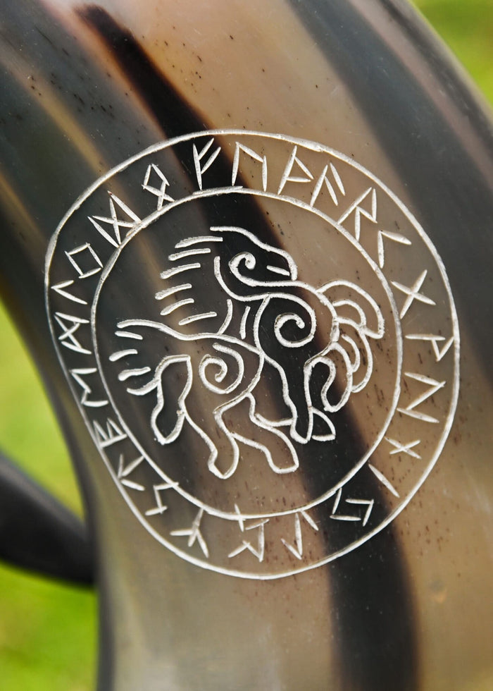 Horn dryckesmugg Sleipnir, 650 till 1000 ml