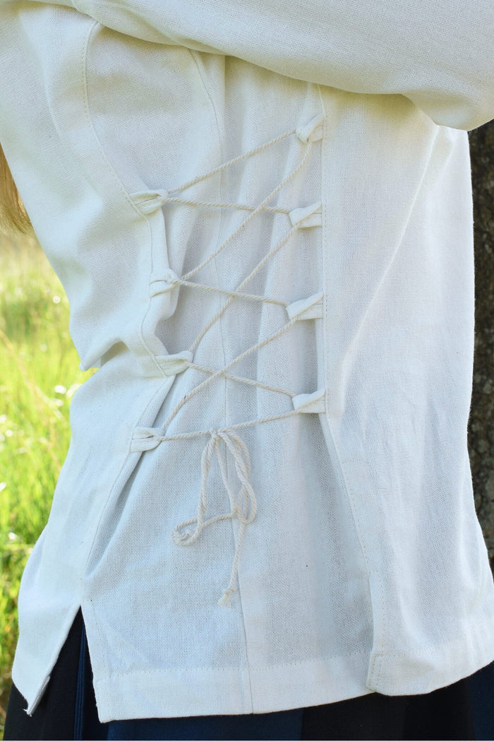 Blusa medievale Aubrey, naturale