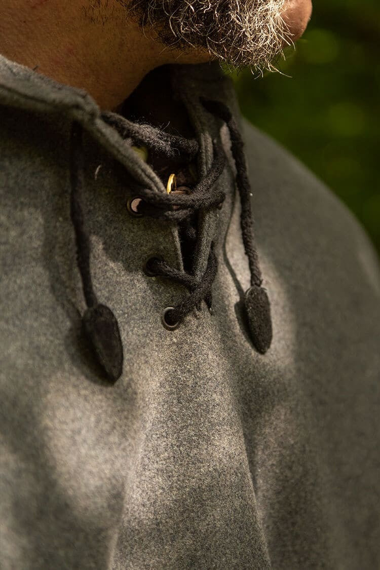 Gardecorp, reismantel Raven, wolmix, grijs