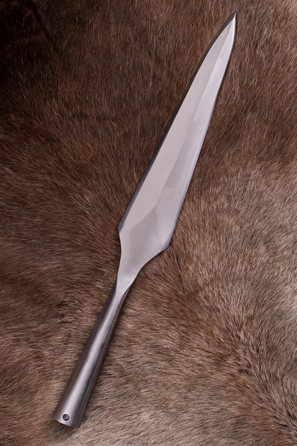 Middelalderspydspiss, ca. 45,5 cm, halvskarp
