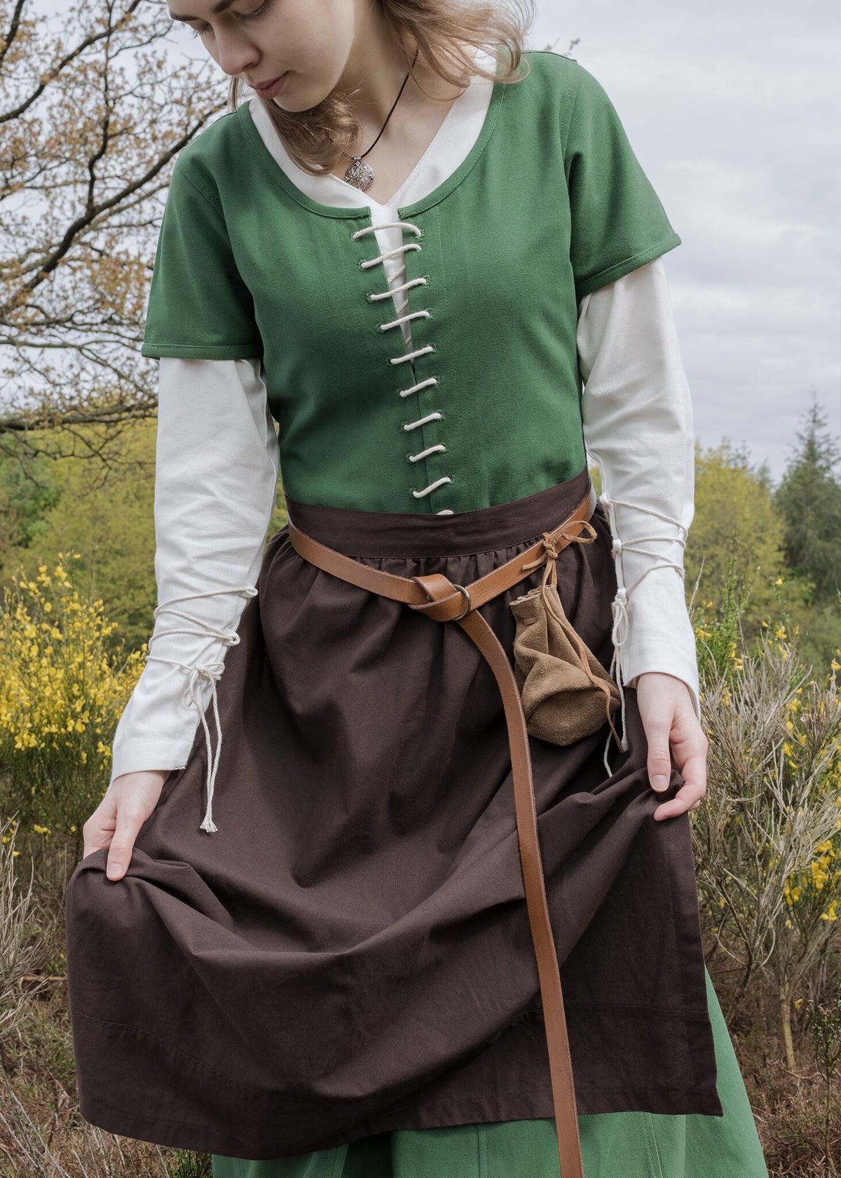 Fartuch Alianor, brązowy 