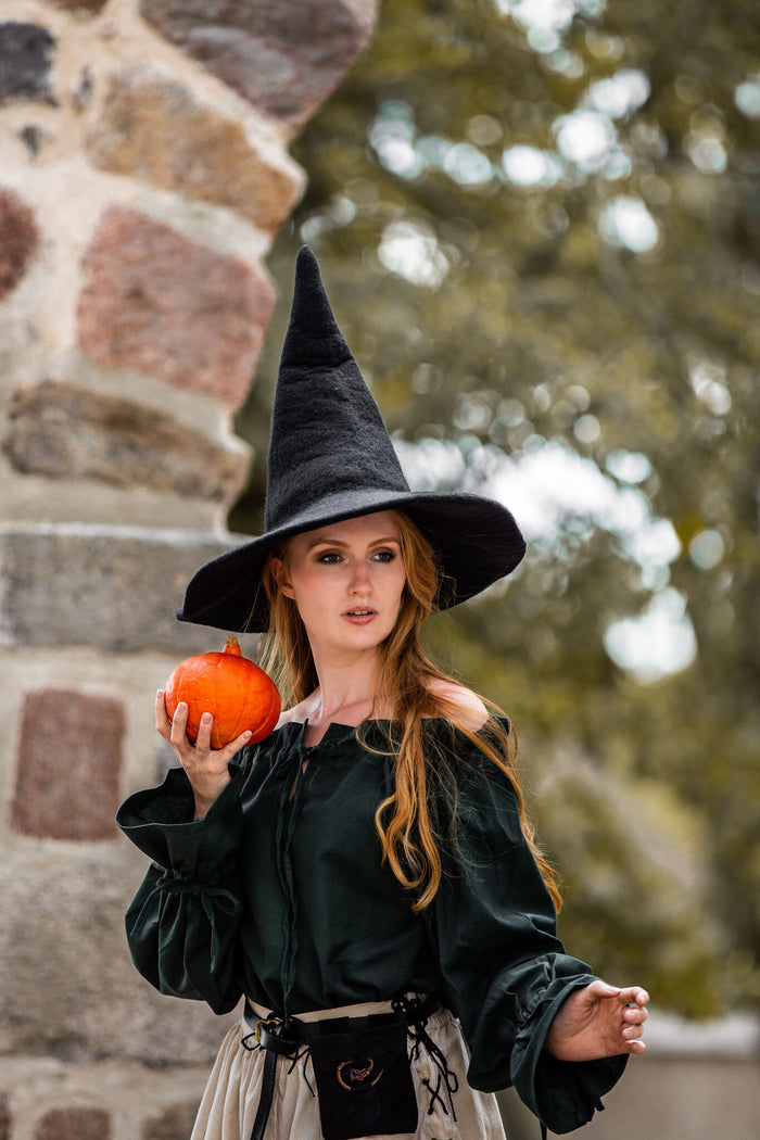 Häxhatt, svart, ullfilt