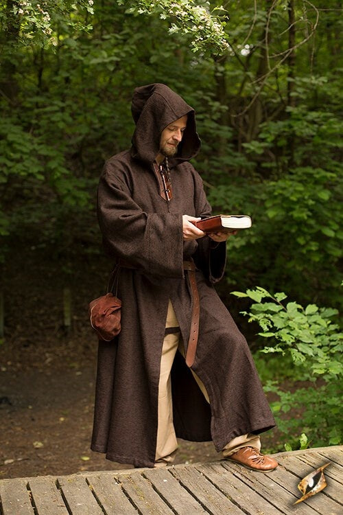 Túnica medieval Benedict, marrón