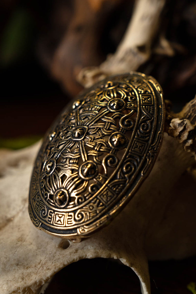 Broche tortue viking du British Museum, en bronze argenté, prix à l’unité