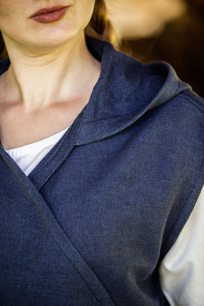 Wrap dress Thyra, blue