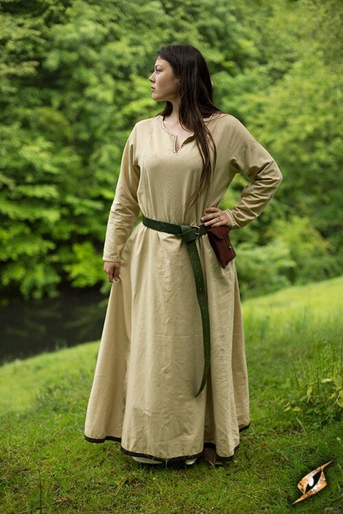 Cote, robe, beige/brun