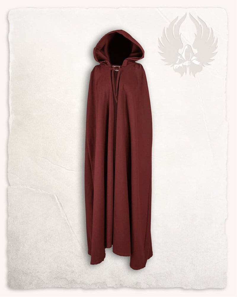 Medieval cloak Harun, burgundy red