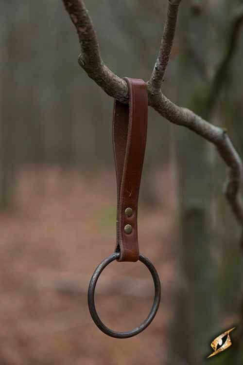 LARP ring holder for belt, brown