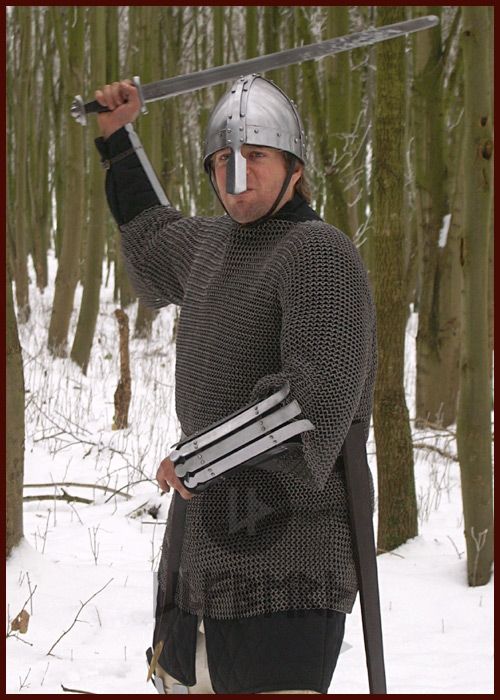 Haubergeon, mieszany, płaskie pierścienie, okrągłe nity, 6 mm