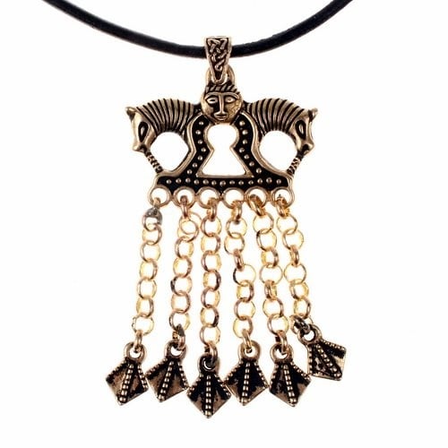 Viking Völva hästsmycke Staraja Ladoga, brons