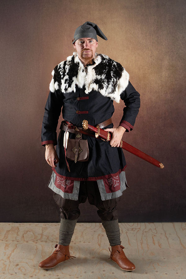 Cuello de piel Tyra, crema