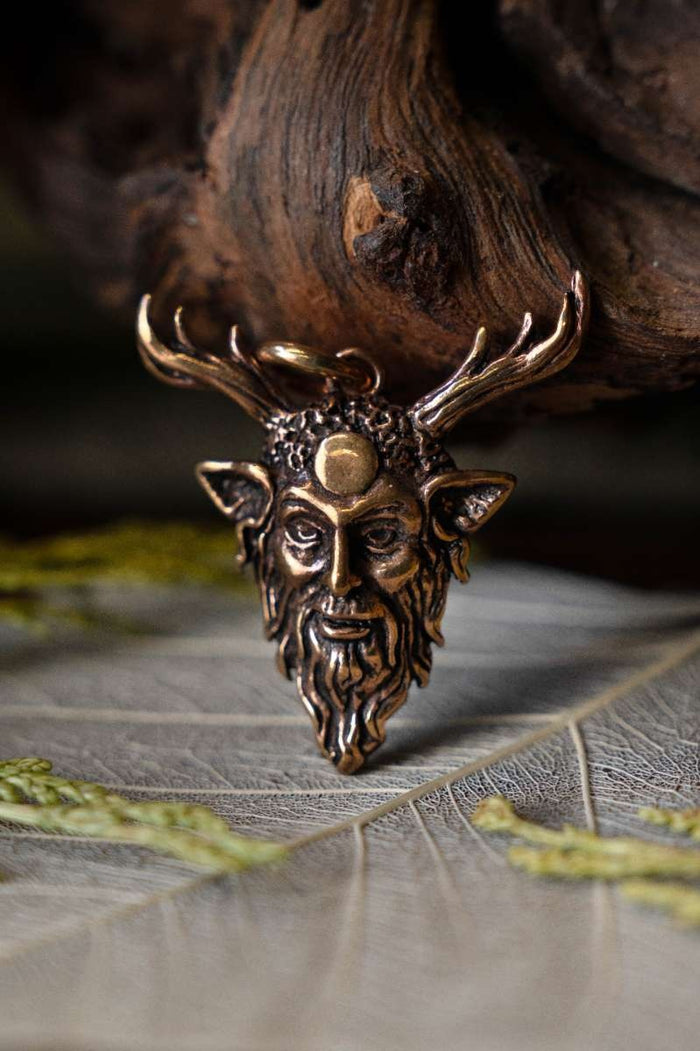 Pingente Cernunnos deus da floresta, bronze