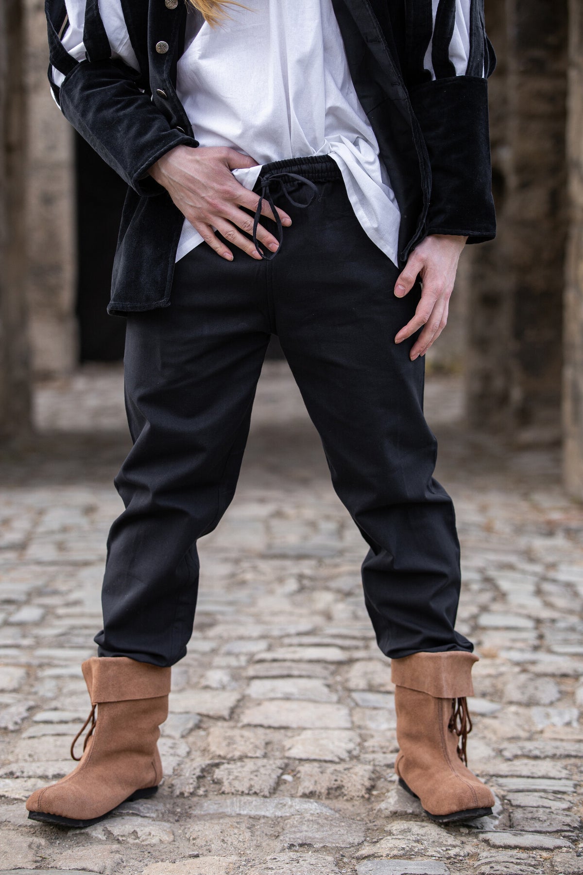 Bomuldsbukser Alin, sort