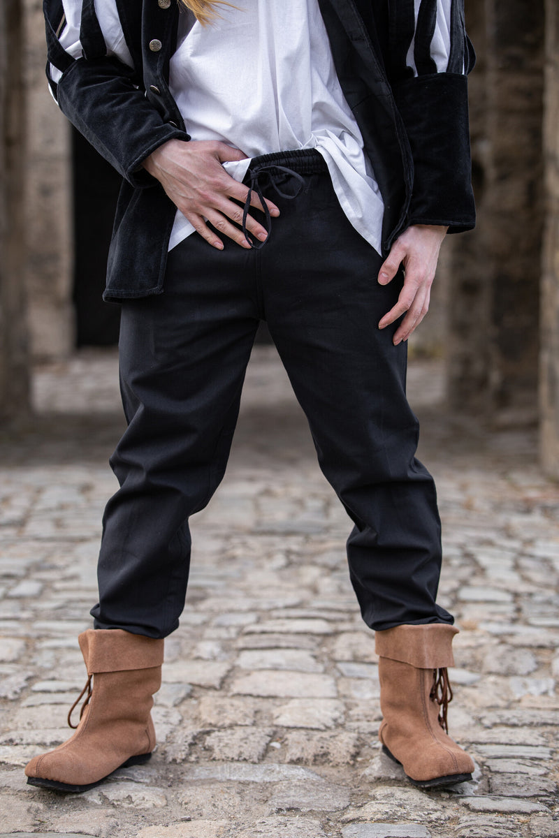 Baumwollhose Alin, schwarz