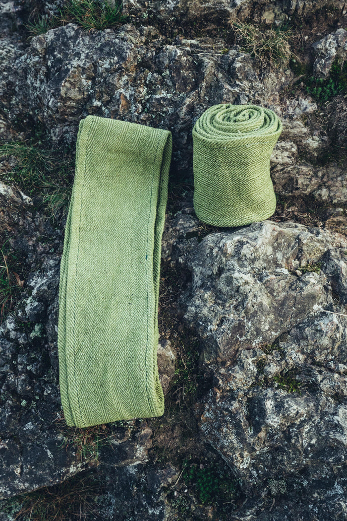 Viking winingas herringbone motif Halfdan, green