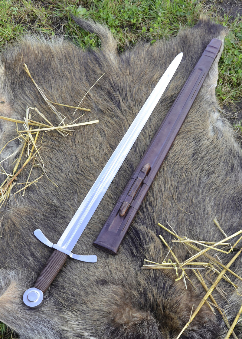 Espada medieval de cruzado, semi-afilada