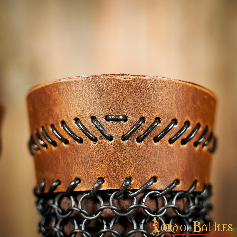 Leather monster hunter bracers with chainmail