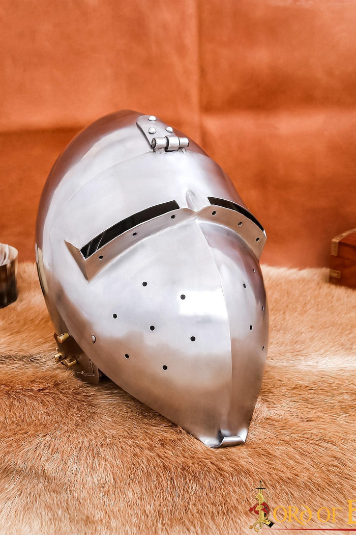 German klappvisier bascinet, 2 mm (battle-ready)