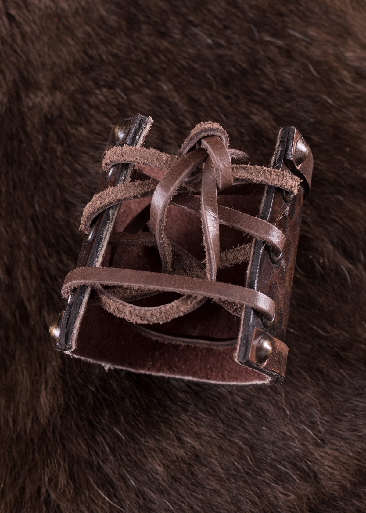 Pulsera vikinga con dragones, cuero