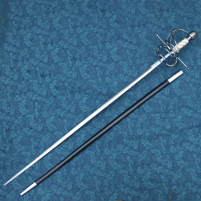Rapier Dumas with scabbard, semi-sharp
