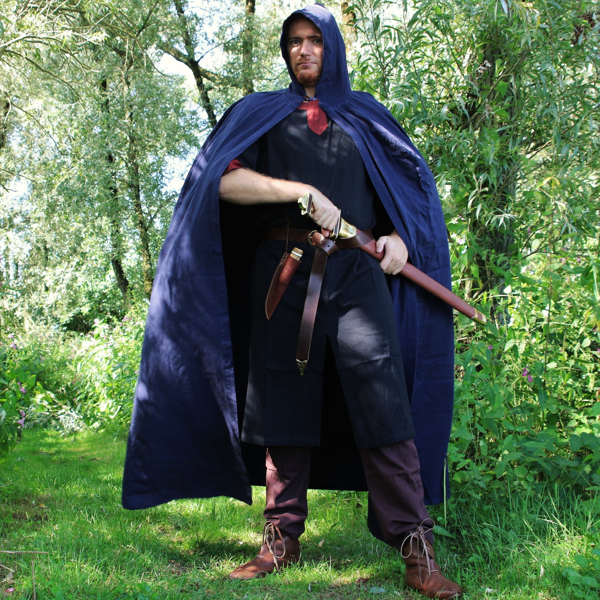 Capa de algodón, azul