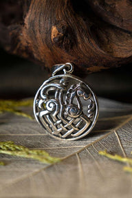 Amuleto Odin e Sleipnir em prata esterlina
