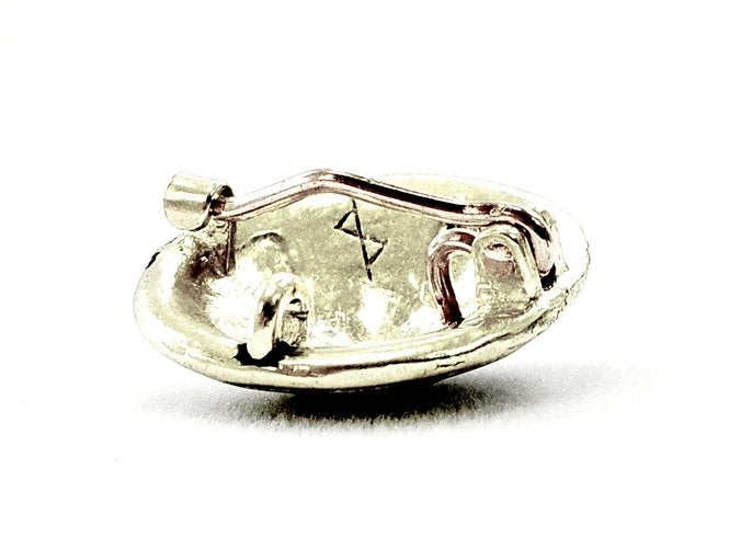 Liten skivfibula i borrestil, försilvrad brons