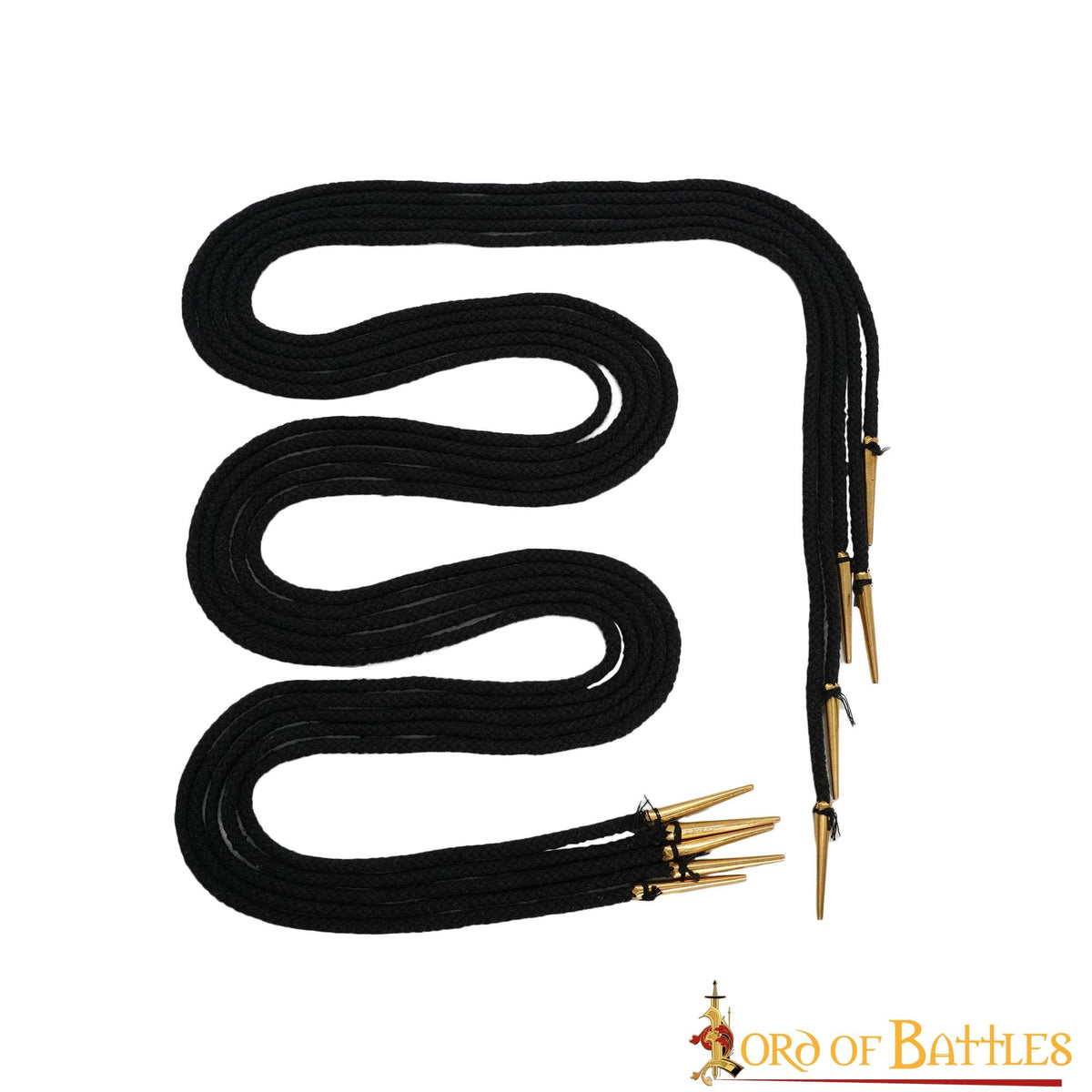 Snørebånd med agletter, 150 cm, sæt med 5, sort