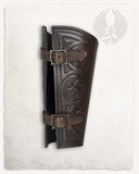 Artemis læderbracer L, underarmsbeskytter, brun
