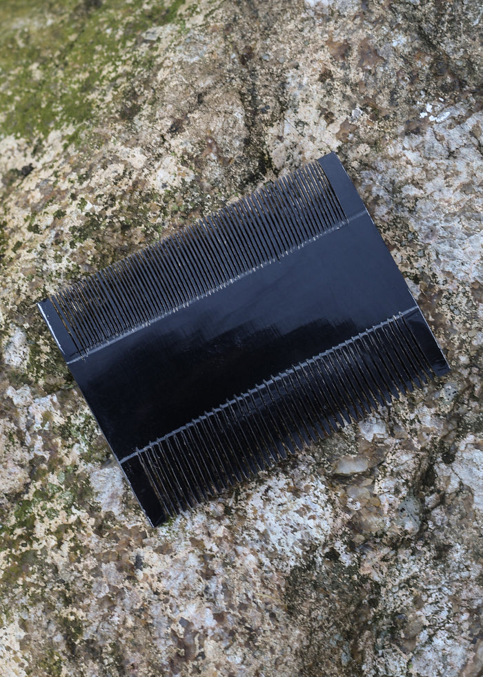 Pettine doppio in corno