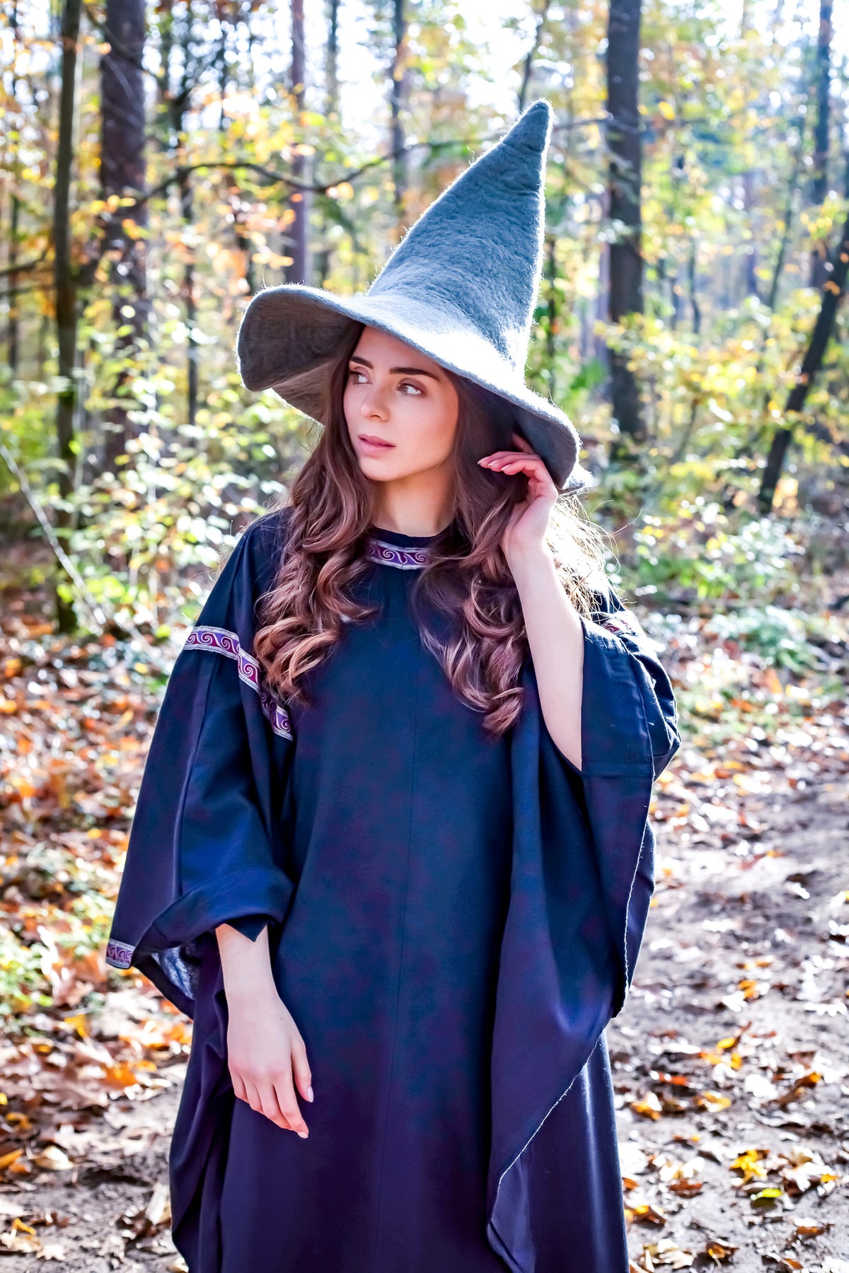 Häxhatt, grå, ullfilt